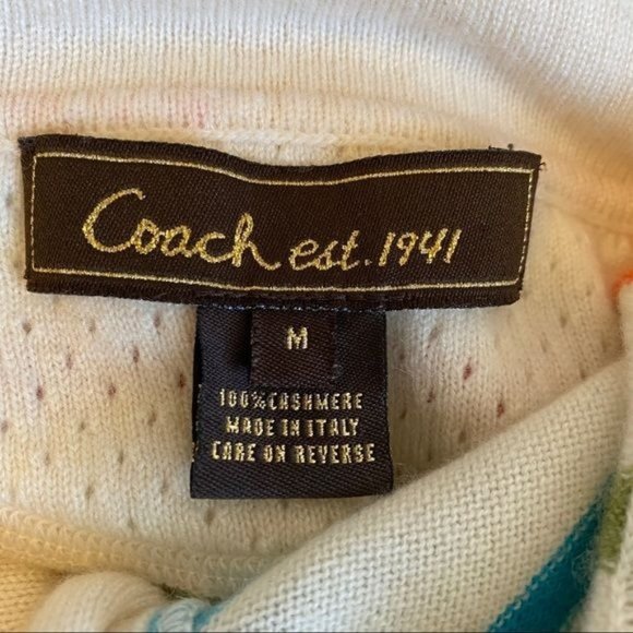 Coach Cashmere Stripe Top in Rainbow Cream - Picture 6 of 7